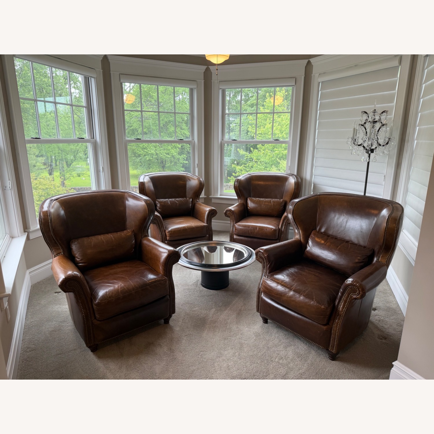 Bradington Young Dark Brown Leather Accent Chair - image-2