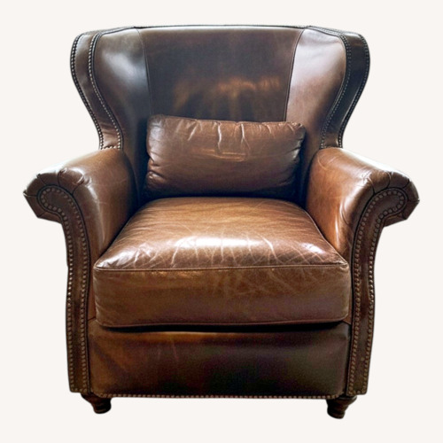 Used Bradington Young Dark Brown Leather Accent Chair for sale on AptDeco