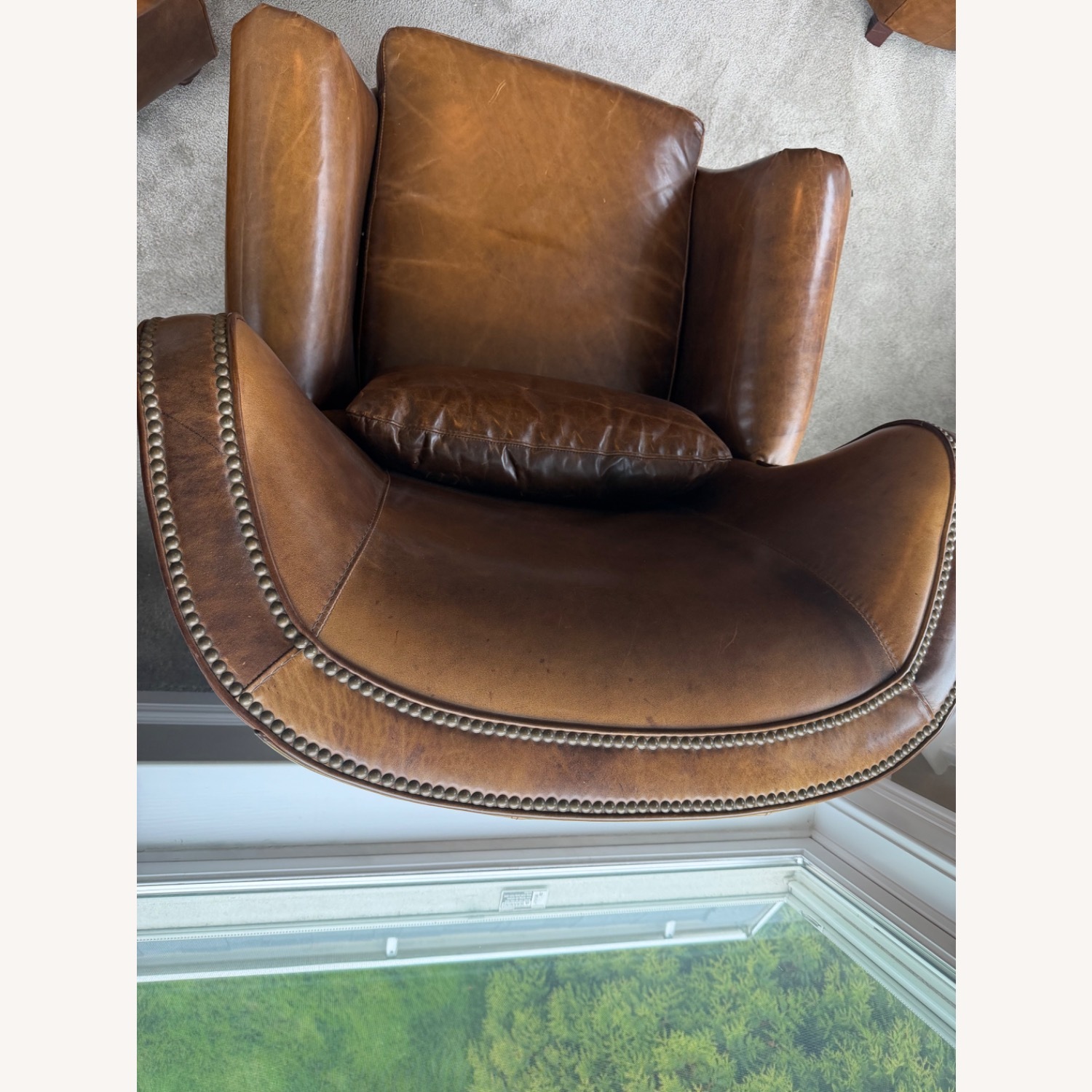 Bradington Young Dark Brown Leather Accent Chair - image-6