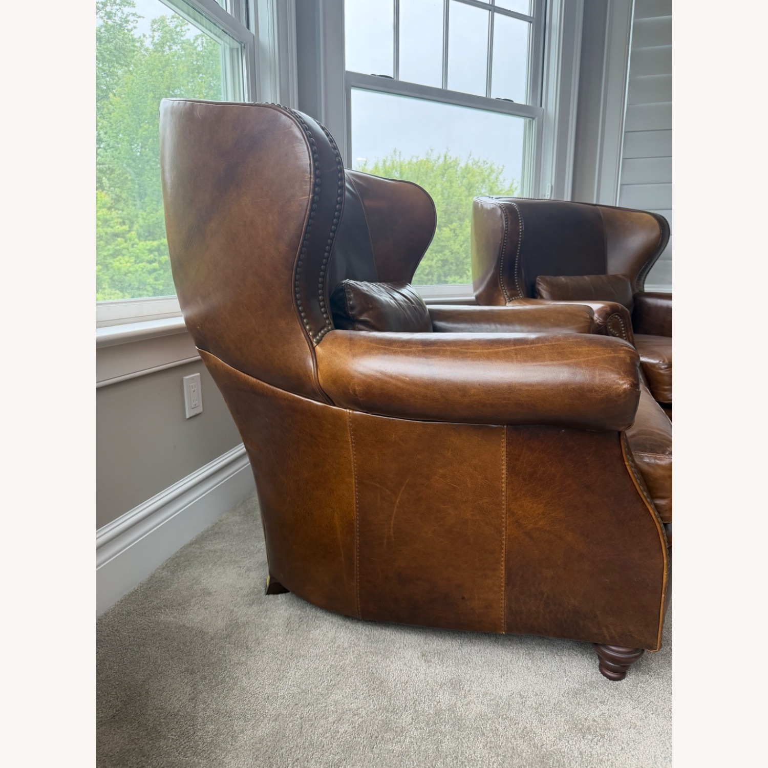 Bradington Young Dark Brown Leather Accent Chair - image-3