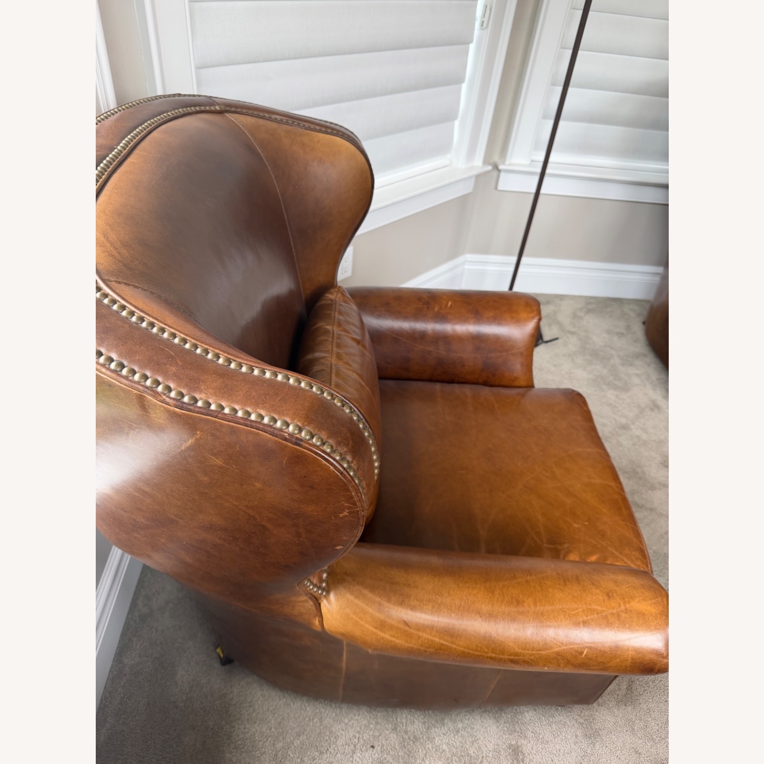 Bradington Young Dark Brown Leather Accent Chair - image-5