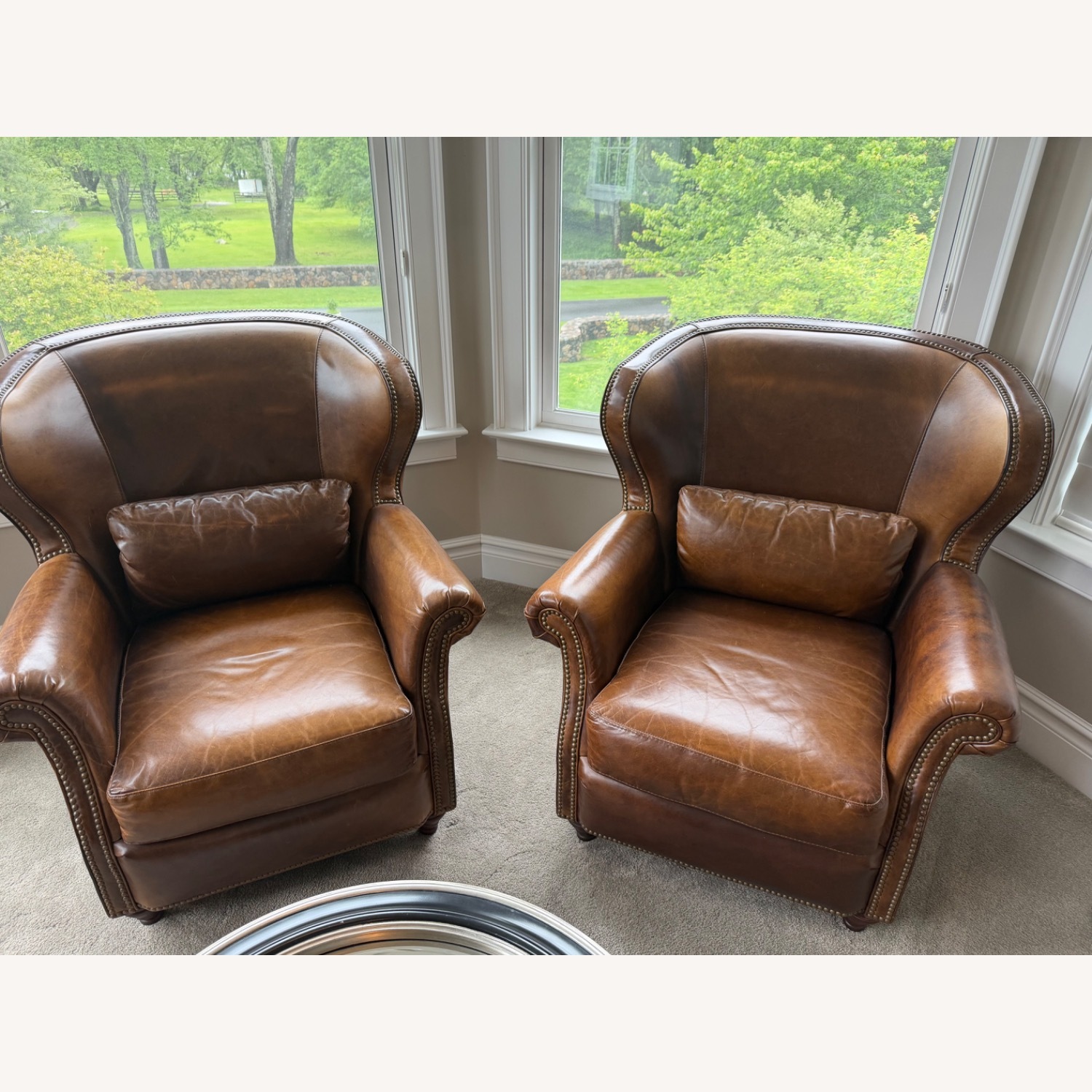Bradington Young Dark Brown Leather Accent Chair - image-8