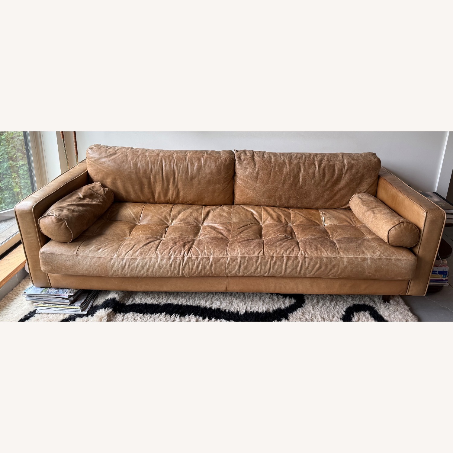 Article Sven Light Brown Leather 3+ Seater Sofa - image-1