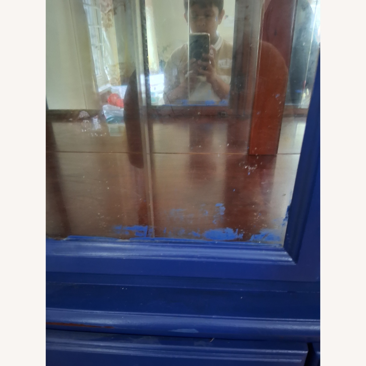 Raymour & Flanigan Blue Wood Armoire - image-4