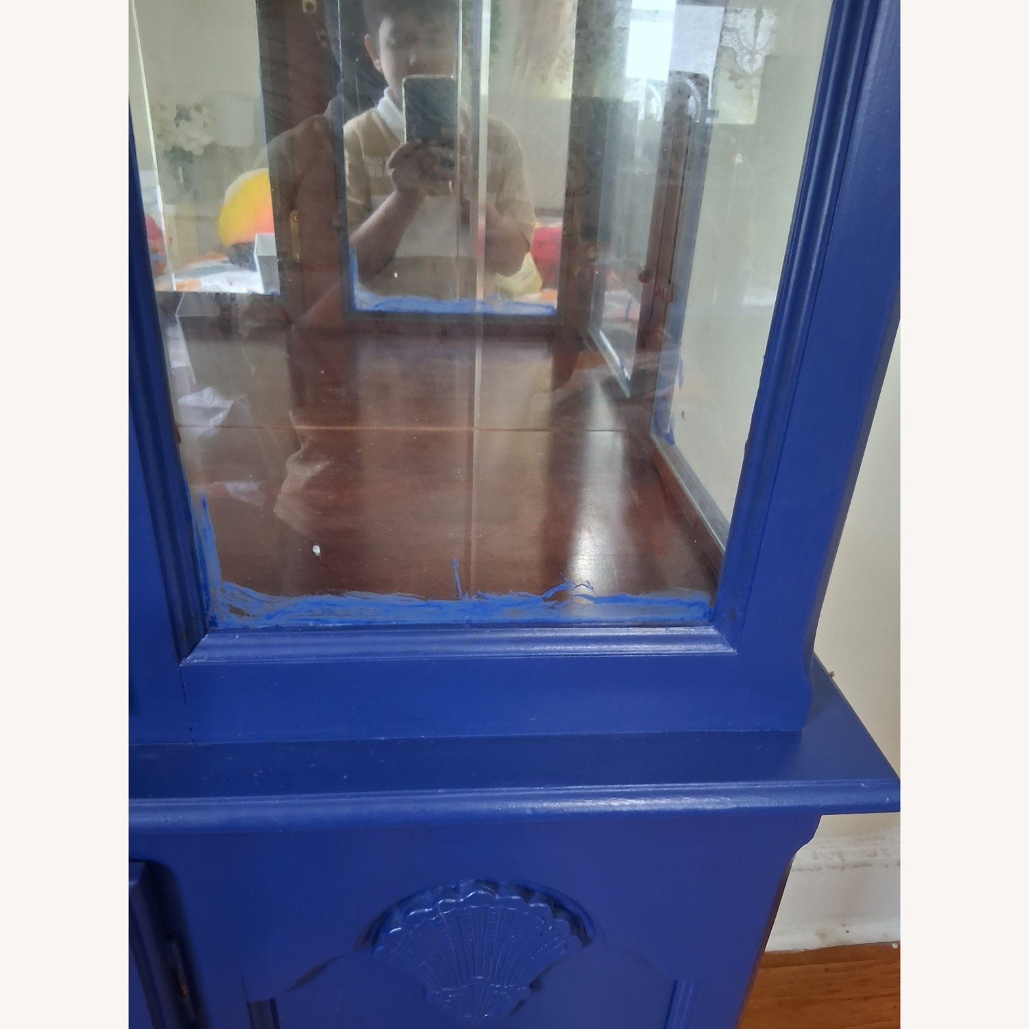 Raymour & Flanigan Blue Wood Armoire - image-2