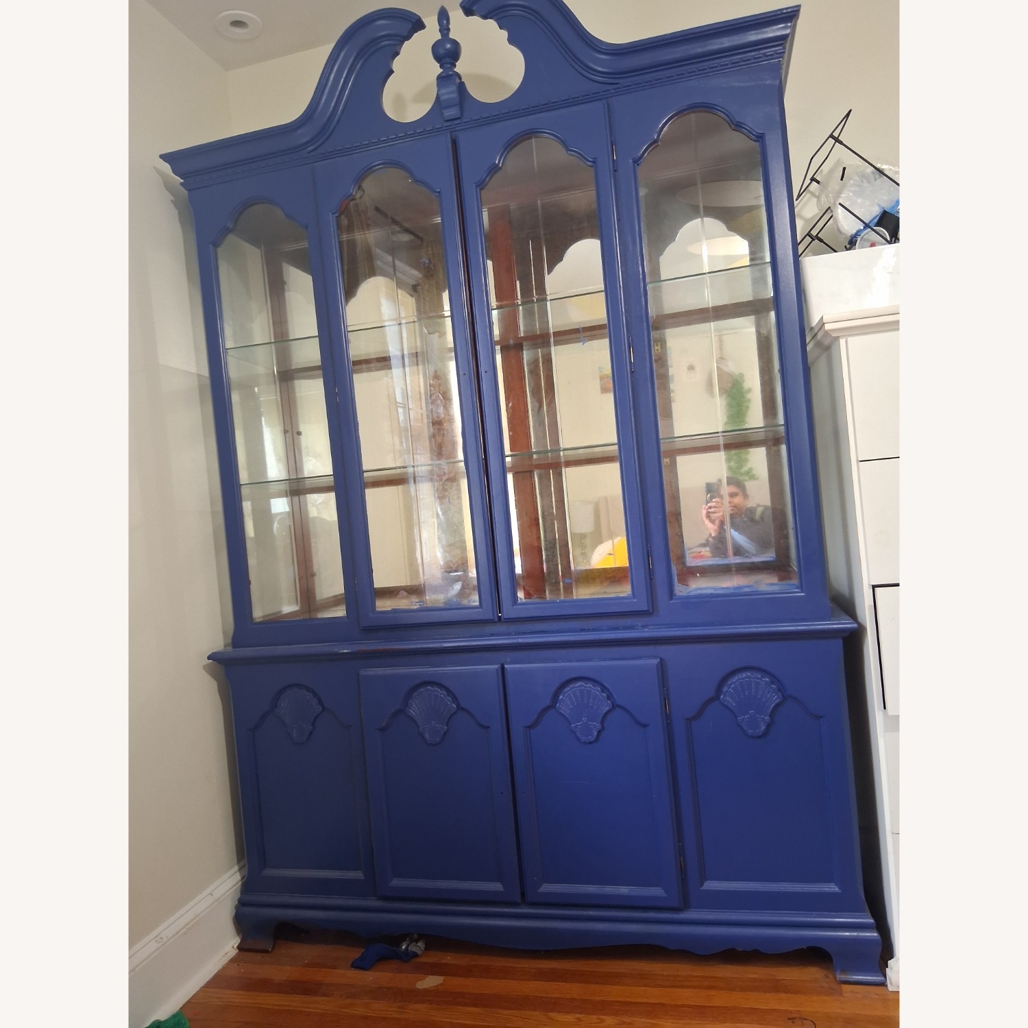Raymour & Flanigan Blue Wood Armoire - image-6