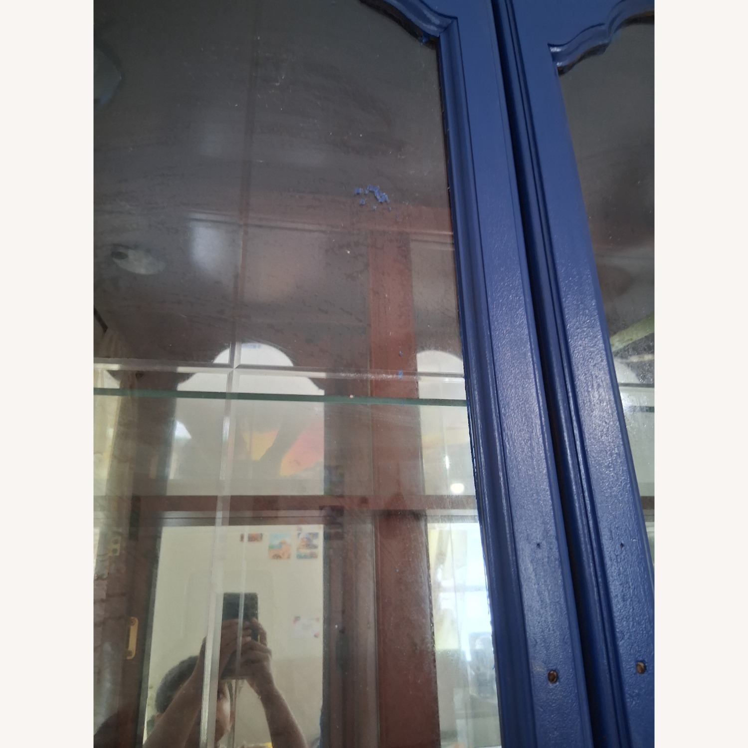 Raymour & Flanigan Blue Wood Armoire - image-5
