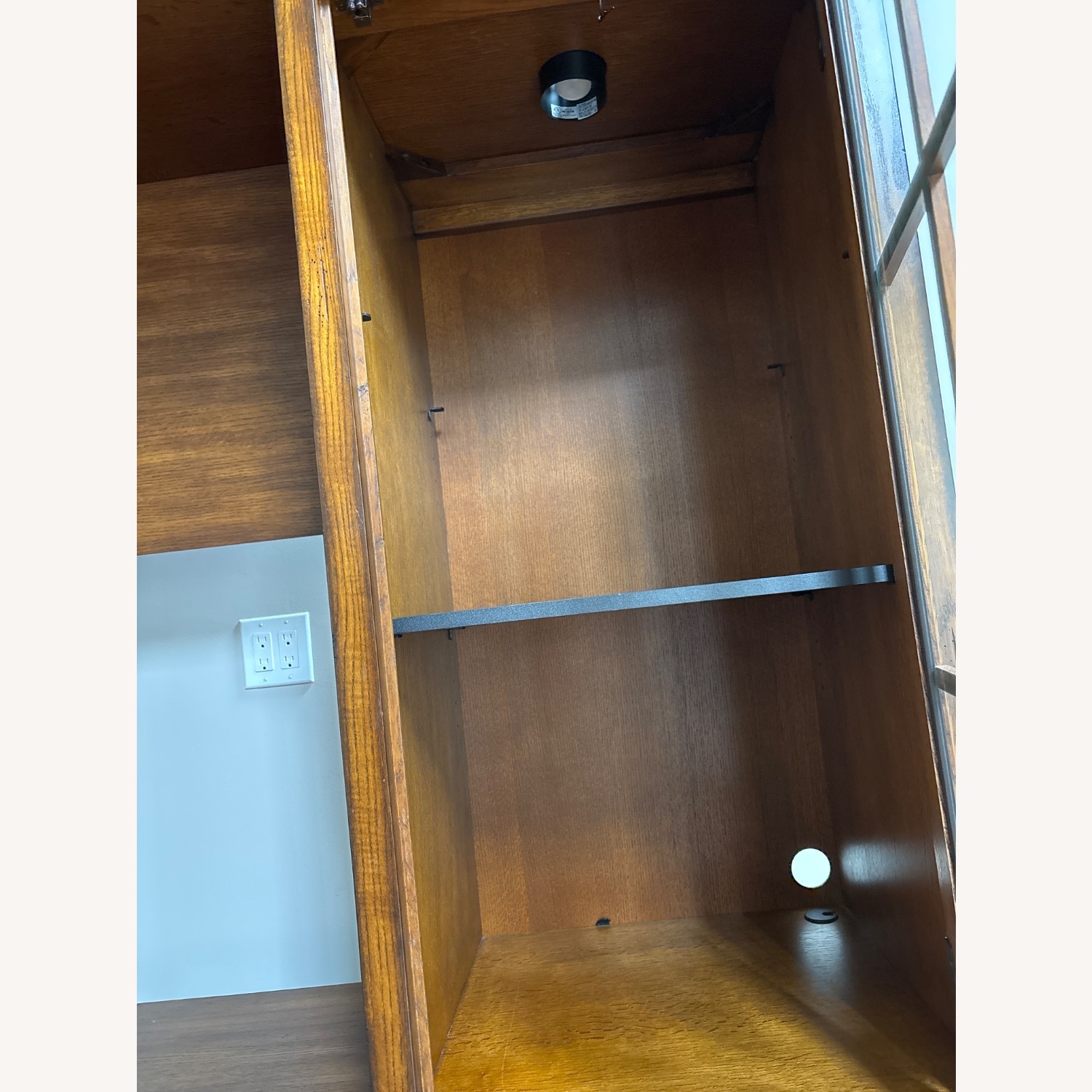 Vintage/Antique Dark Brown Wood Wall Unit - image-4
