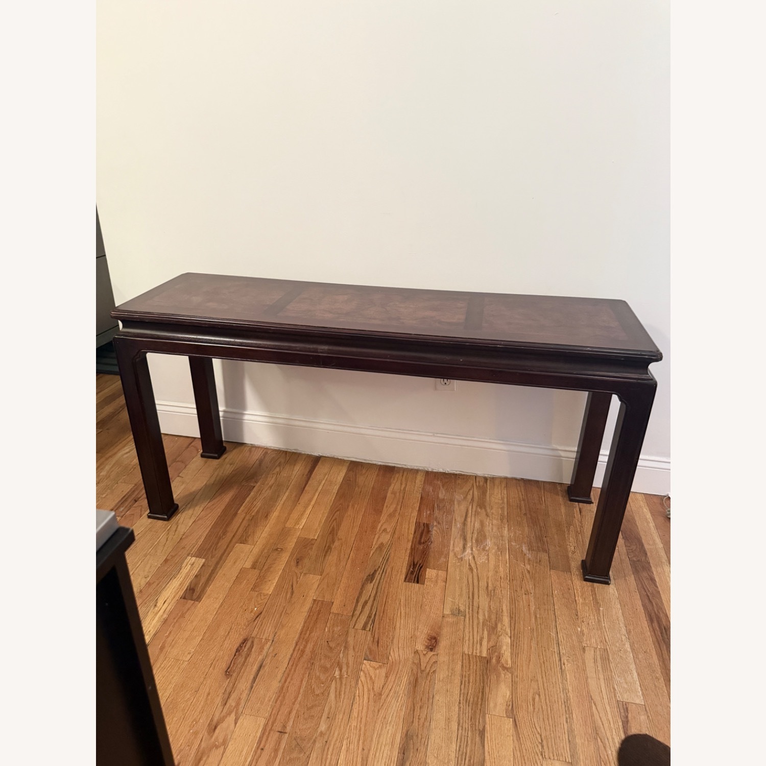 Henredon Dark Brown Wood Console Table - image-1