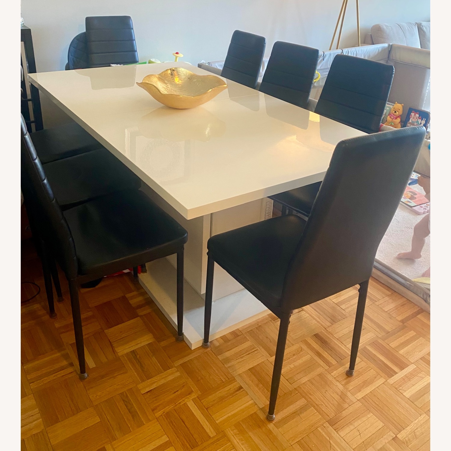 Glossy White Modern Dining Table - image-4