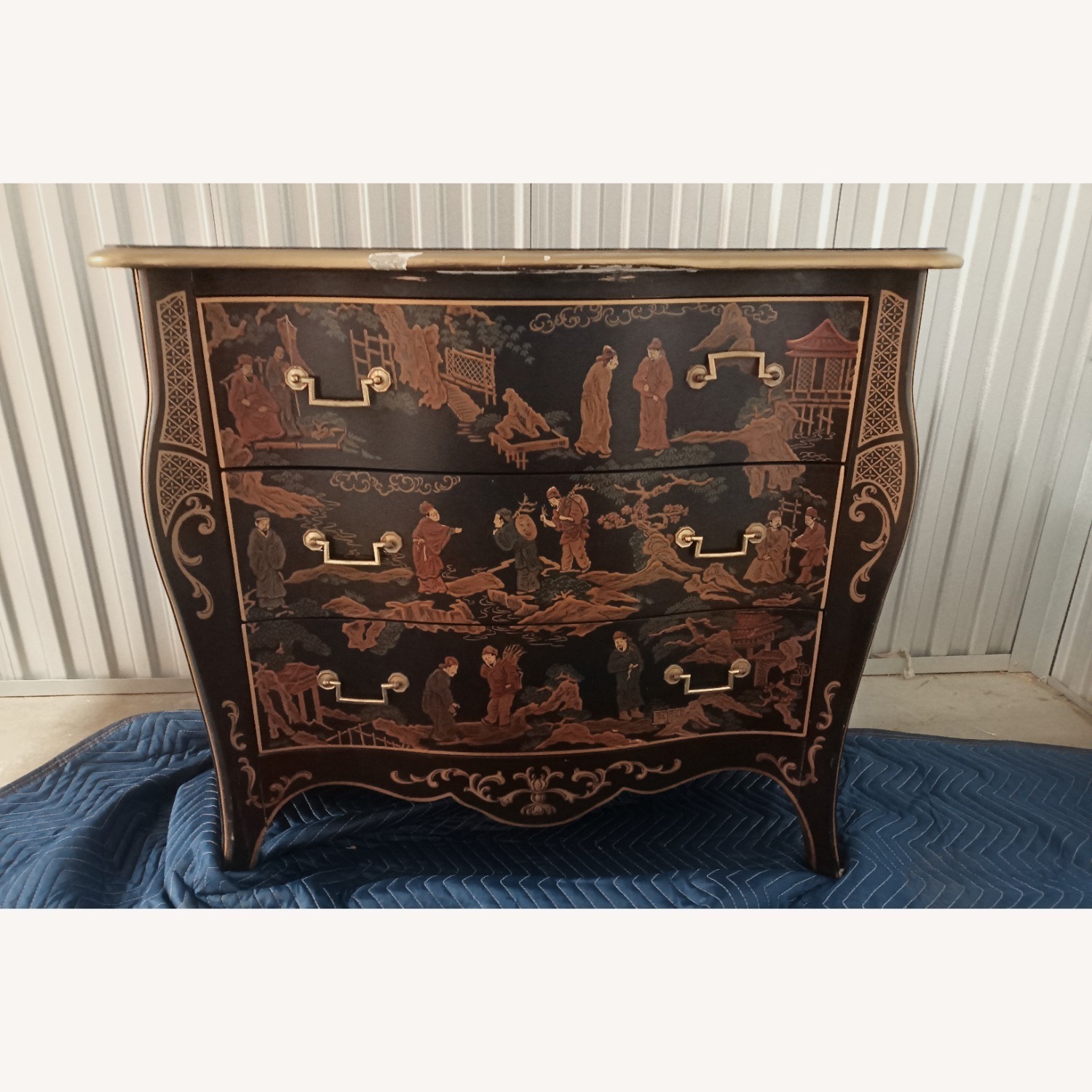 Drexel Chinoiserie Bombe Dresser - image-1