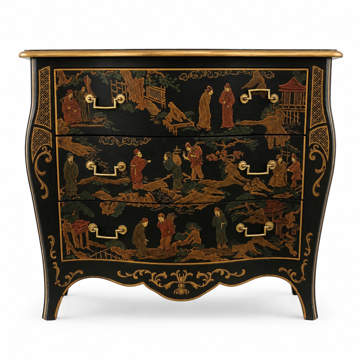 Drexel Chinoiserie Bombe Dresser - image-10