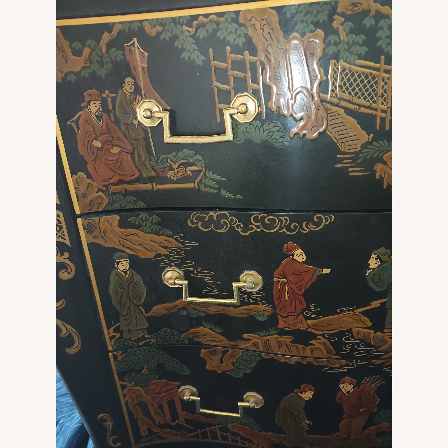 Drexel Chinoiserie Bombe Dresser - image-7