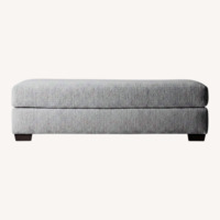 Jordan's Furniture Bkg Natural Fabric Ottoman