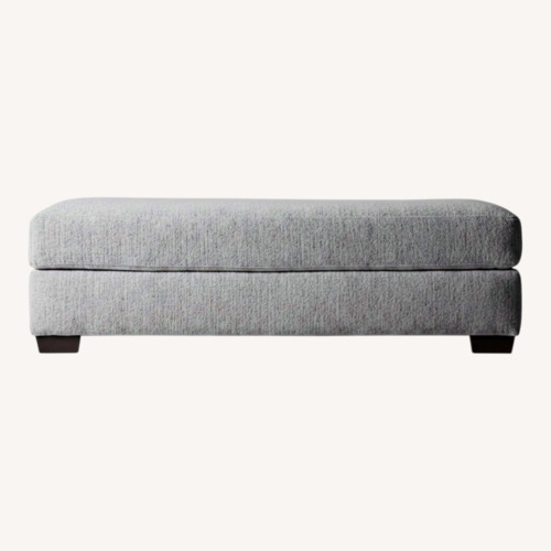 Used Jordan's Furniture Bkg Natural Fabric Ottoman for sale on AptDeco