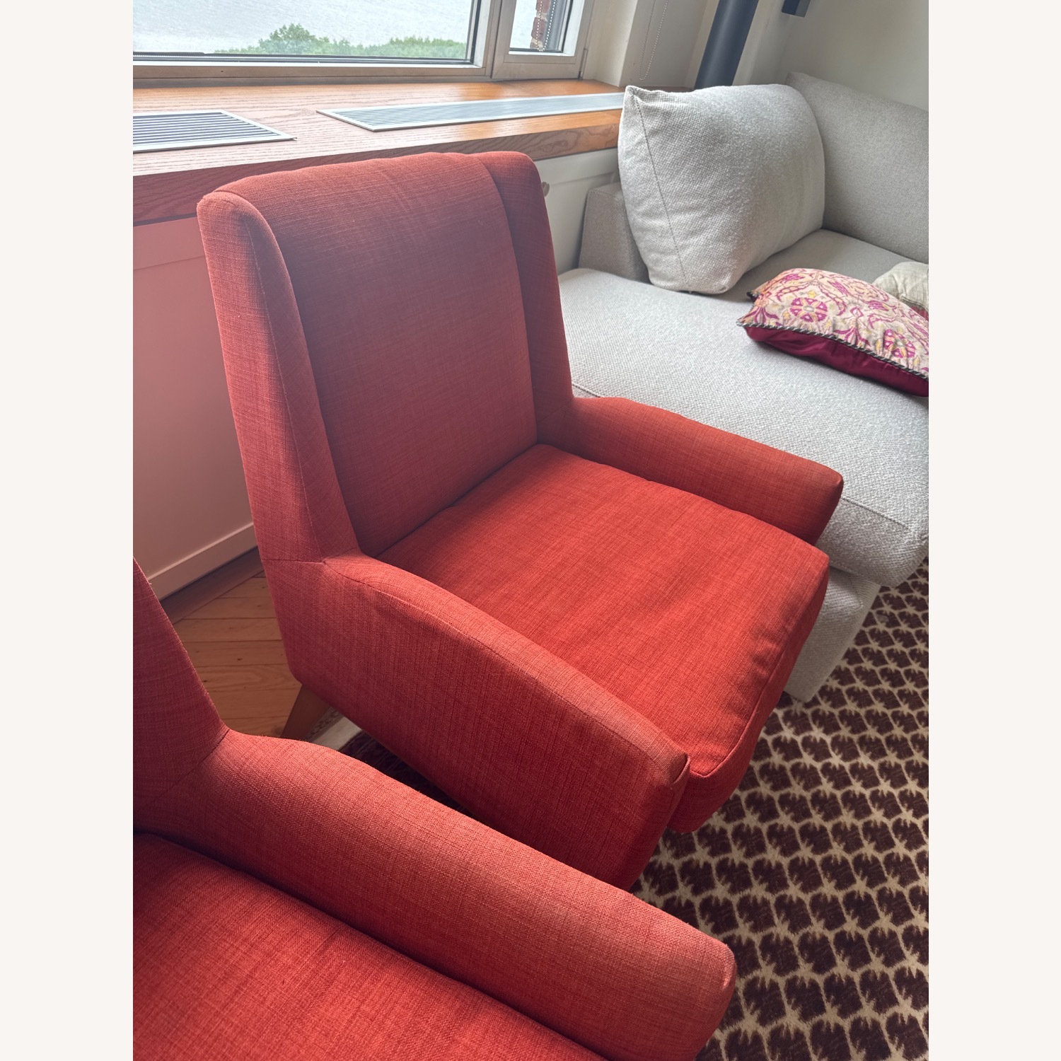  West Elm Red Chair - image-3