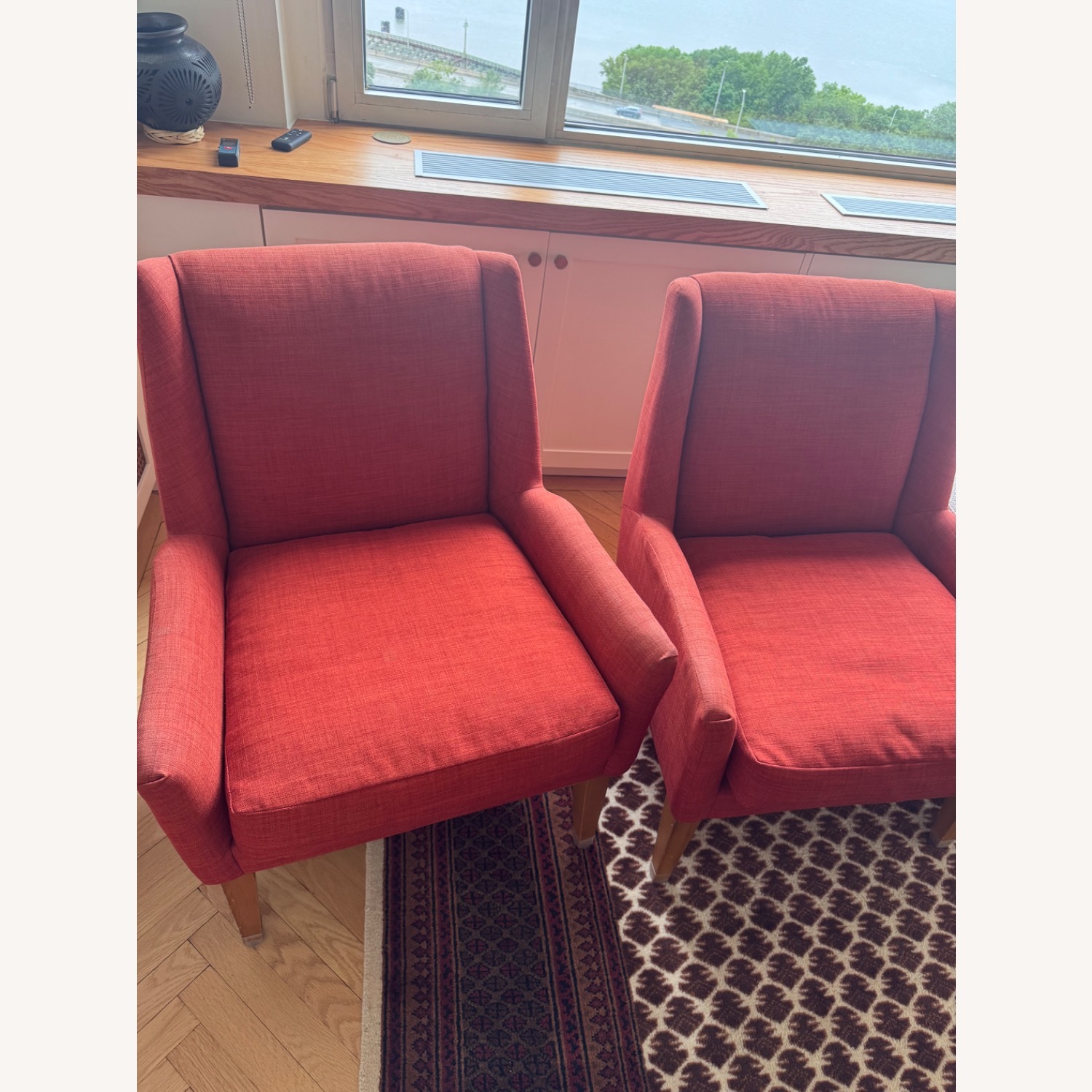  West Elm Red Chair - image-2