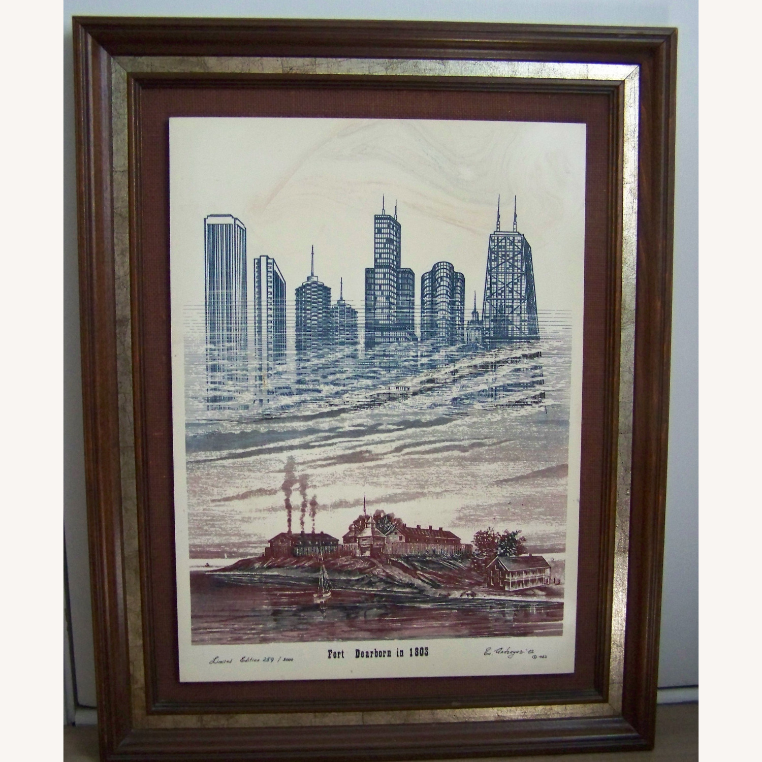 Andreyev Limited Edition Fort Dearborn Etching - image-1
