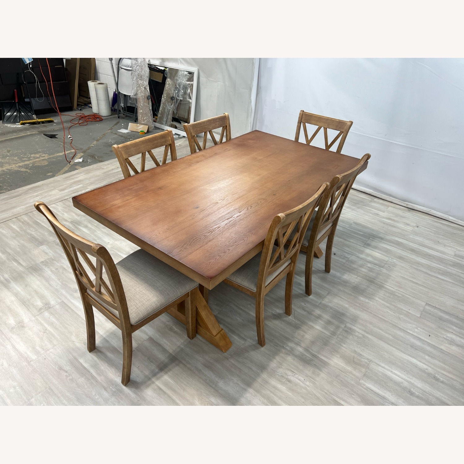 Lark Manor Tamika Enna Farmhouse Wood Dining Set - image-5