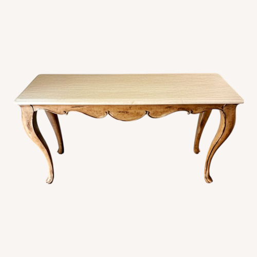 Used French Country Marble Top Console /Sofa Table  for sale on AptDeco