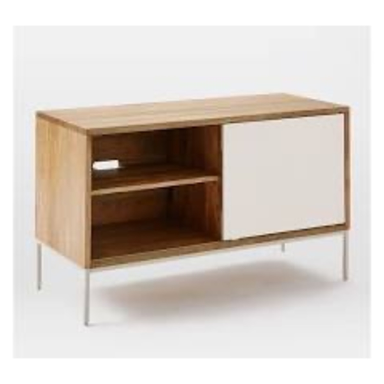 West Elm Silas Mango Wood & Metal Media Console - image-1