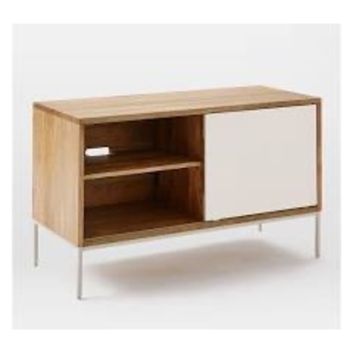 Used West Elm Silas Mango Wood & Metal Media Console for sale on AptDeco