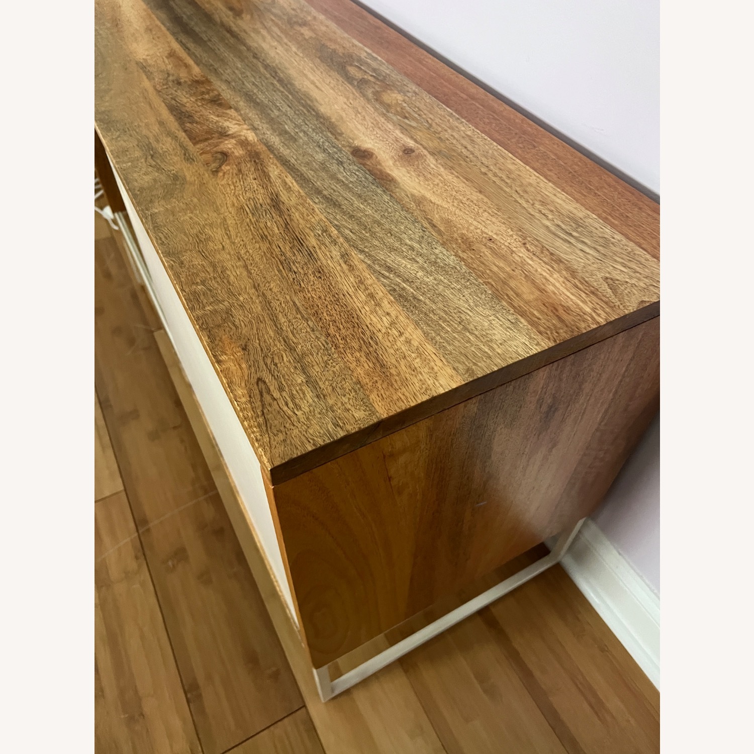 West Elm Silas Mango Wood & Metal Media Console - image-3