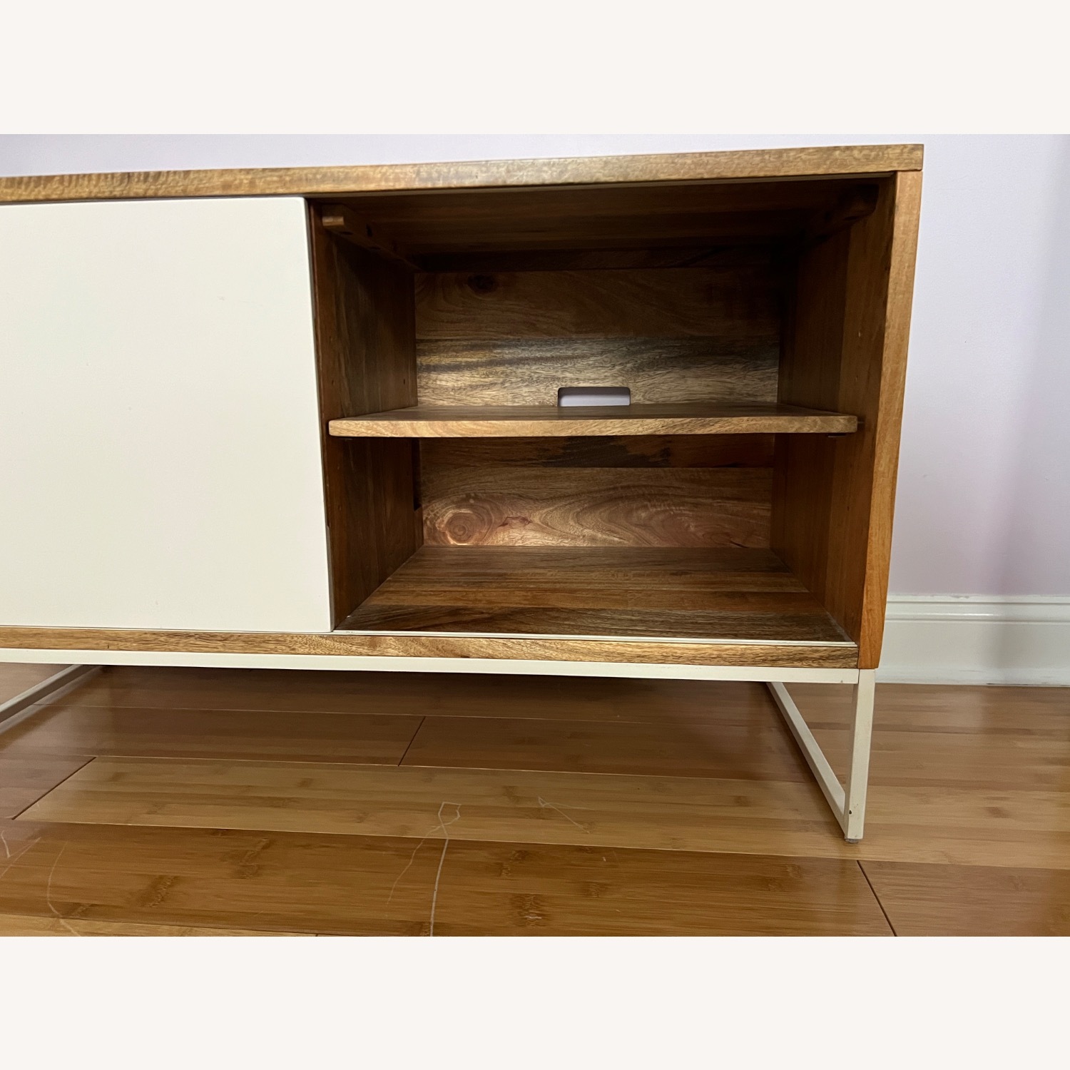 West Elm Silas Mango Wood & Metal Media Console - image-4