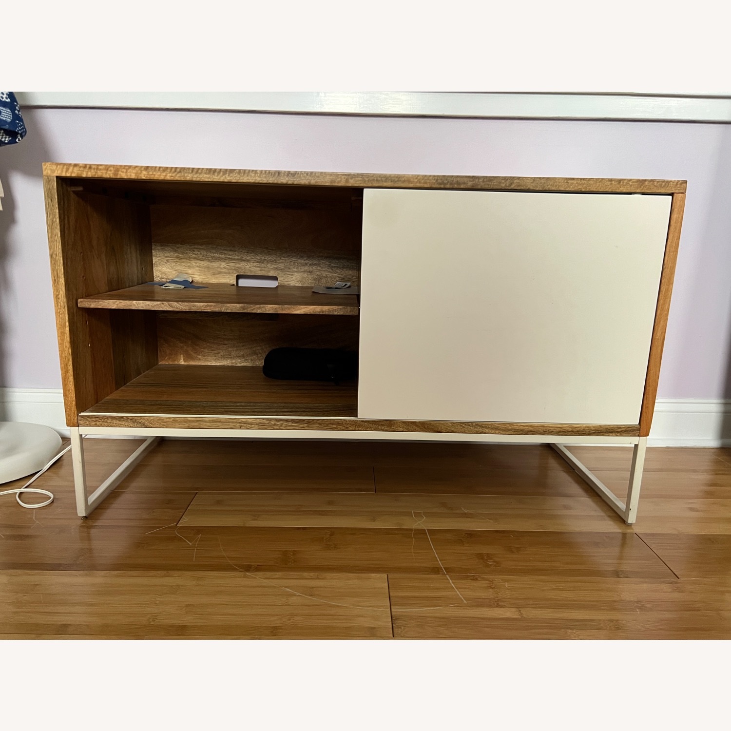 West Elm Silas Mango Wood & Metal Media Console - image-2