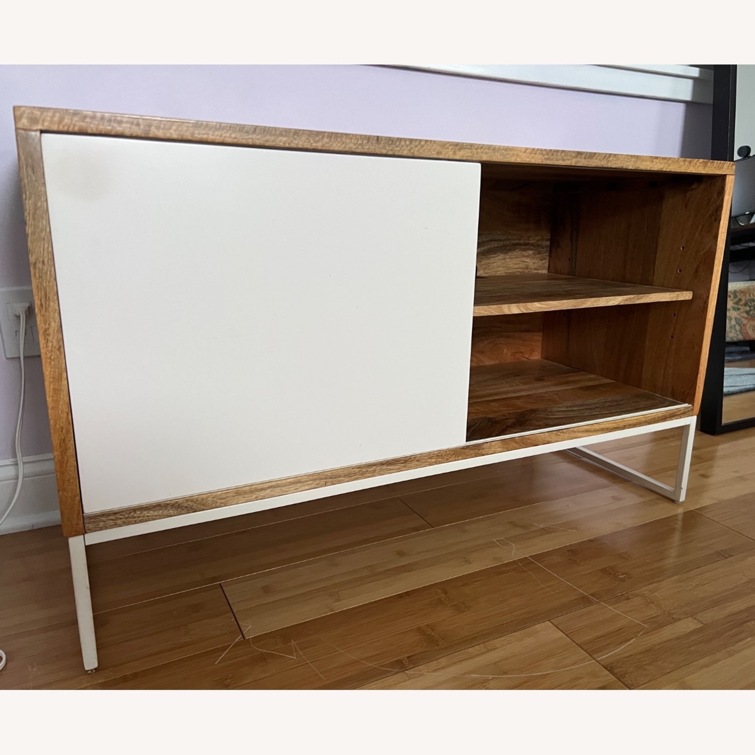 West Elm Silas Mango Wood & Metal Media Console - image-5