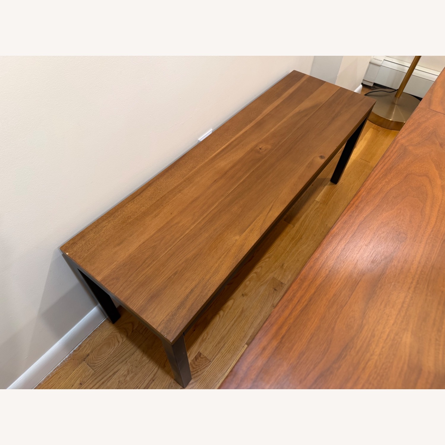 West Elm Frame Dark Brown Wood Bench - image-3