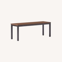 West Elm Frame Dark Brown Wood Bench