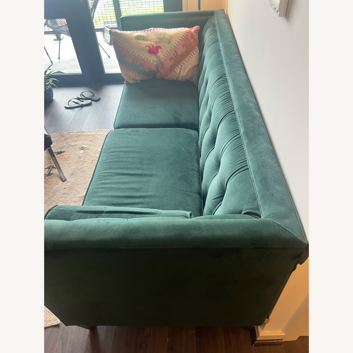 Velvet Green Sofa - image-2