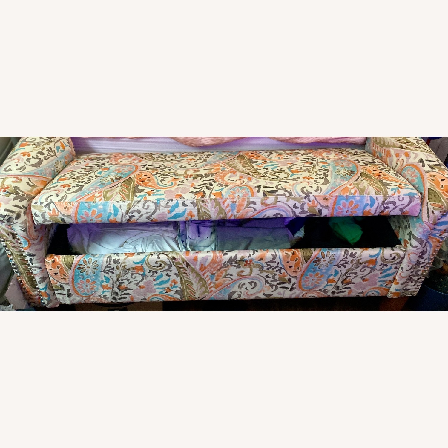 Wayfair Rolled Armed Storage Bench - image-2
