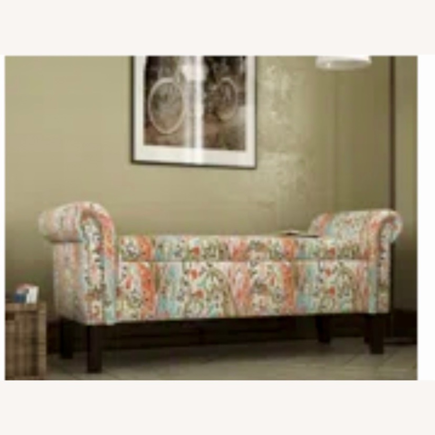 Wayfair Rolled Armed Storage Bench - image-1