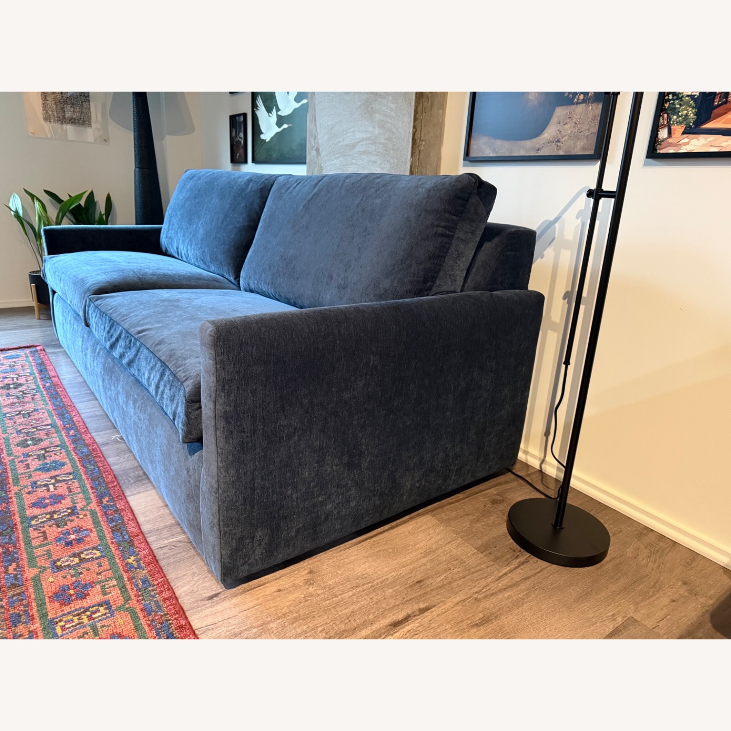 Arhaus Slim Kipton Blue Sleeper Sofa - image-3