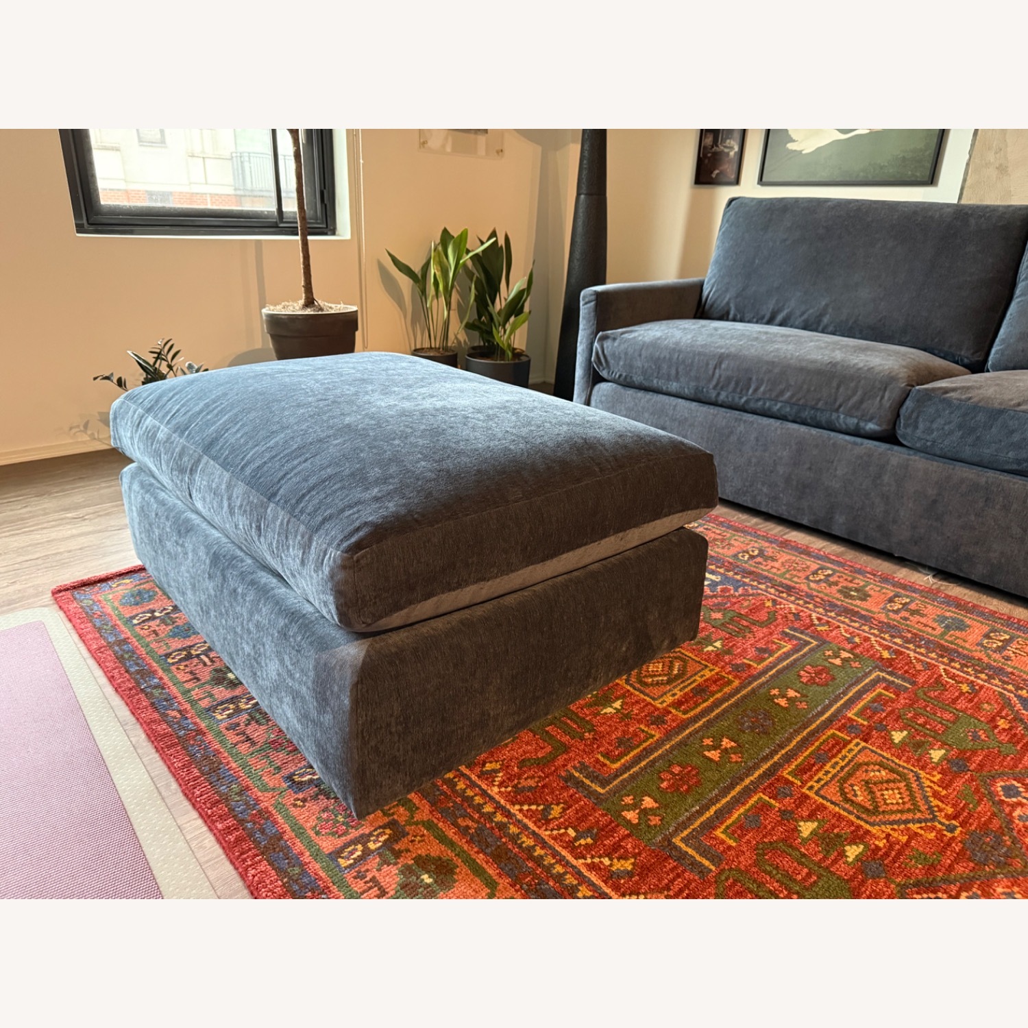 Arhaus Slim Kipton Blue Sleeper Sofa - image-5
