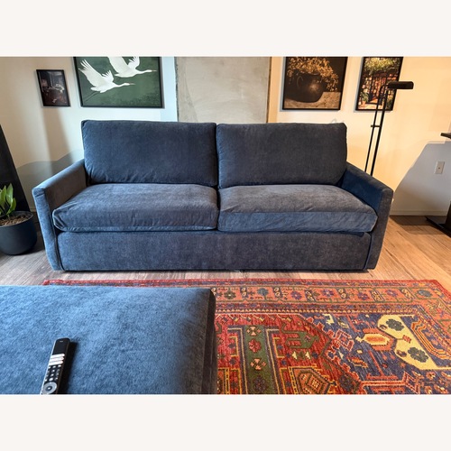 Used Arhaus Slim Kipton Blue Sleeper Sofa for sale on AptDeco