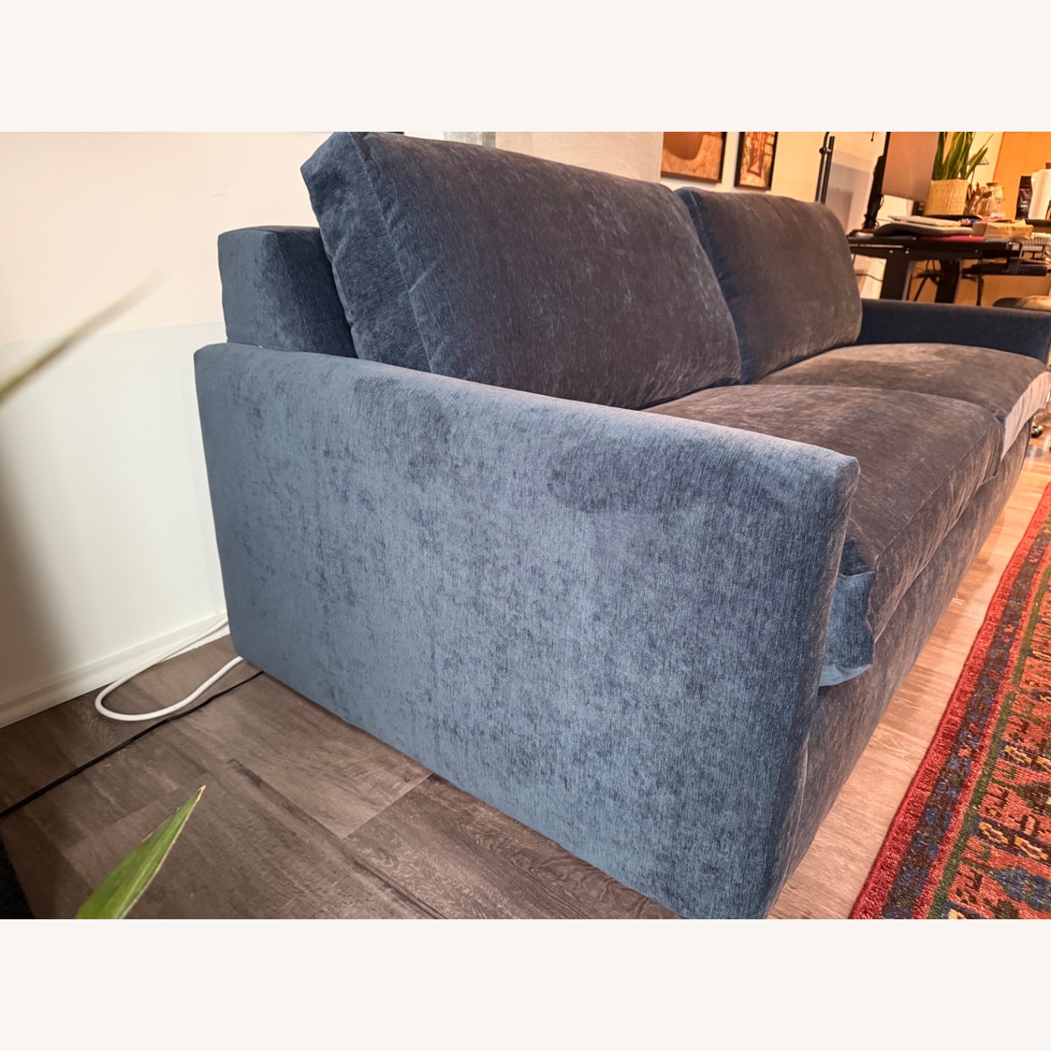 Arhaus Slim Kipton Blue Sleeper Sofa - image-4