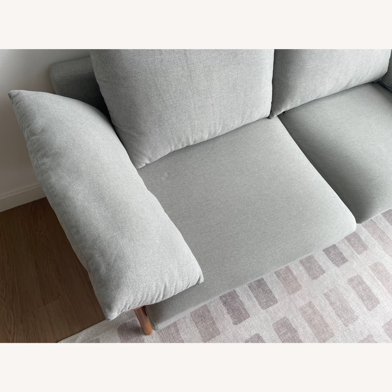 Two Seater Sofa in Light Grey - image-2