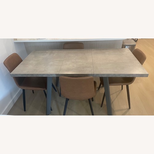 Used Wayfair Light Gray Dining Set for sale on AptDeco