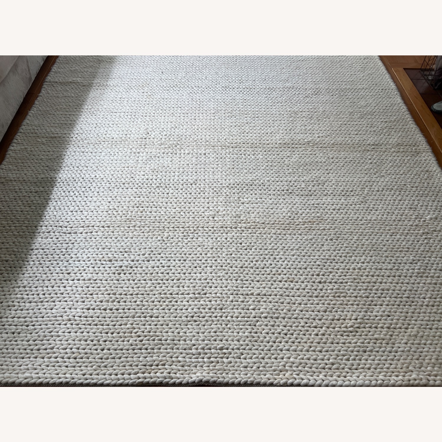 Textures Braided Ivory Wool Area Rug 8' x 8' - image-2
