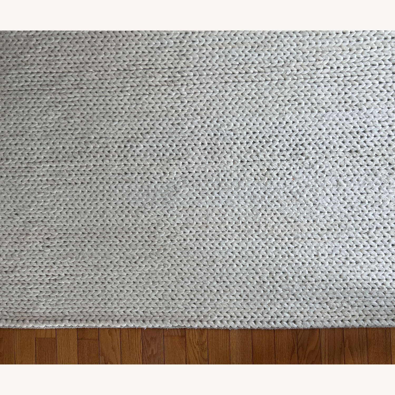Textures Braided Ivory Wool Area Rug 8' x 8' - image-5