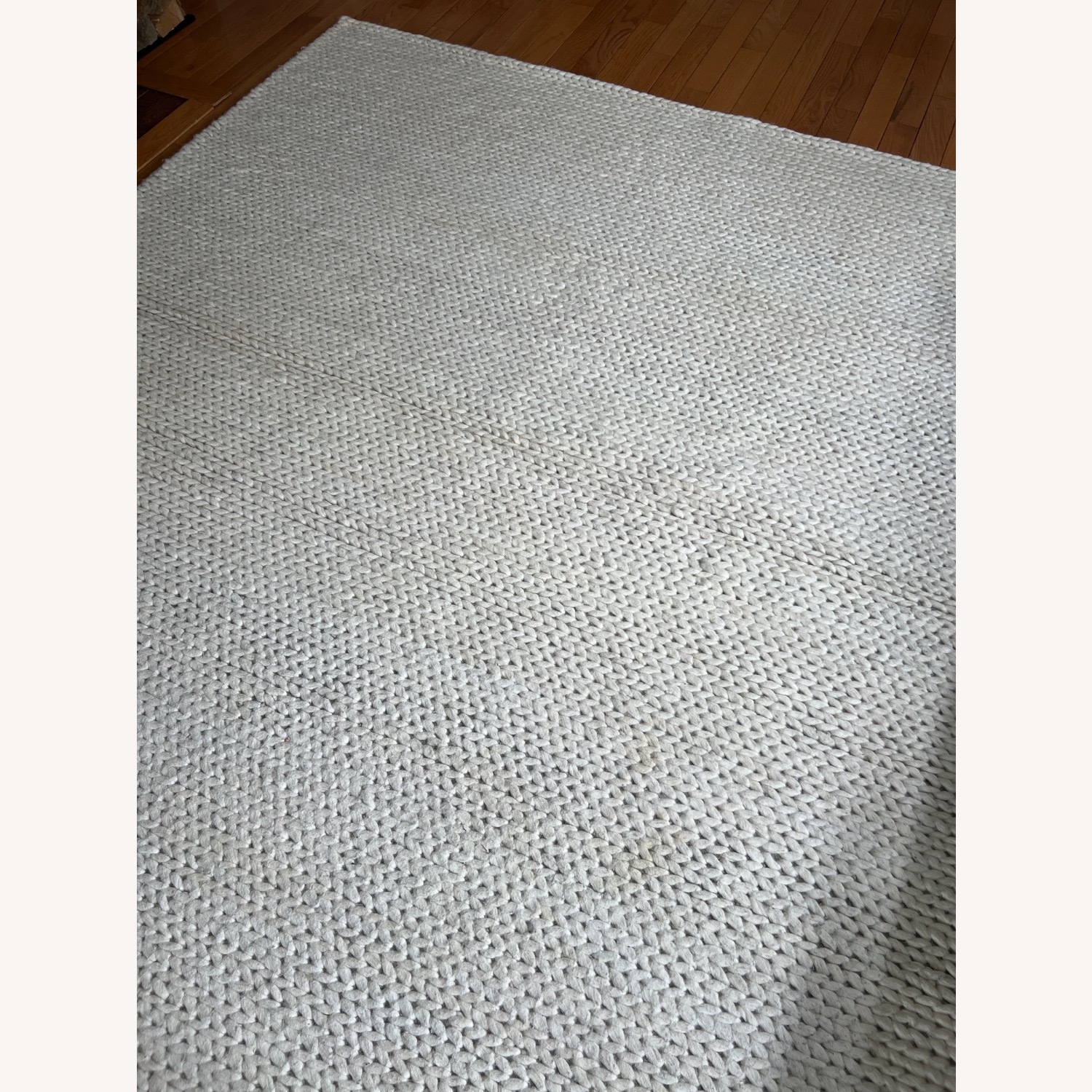 Textures Braided Ivory Wool Area Rug 8' x 8' - image-4