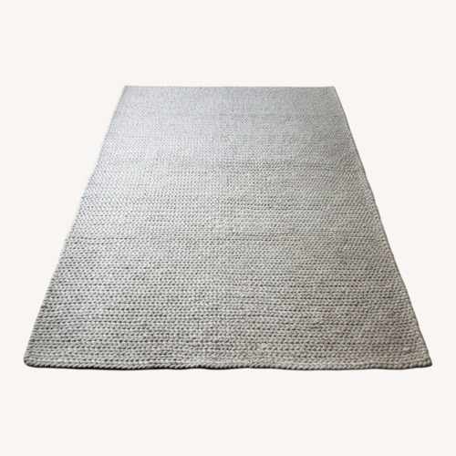 Used Textures Braided Ivory Wool Area Rug 8' x 8' for sale on AptDeco