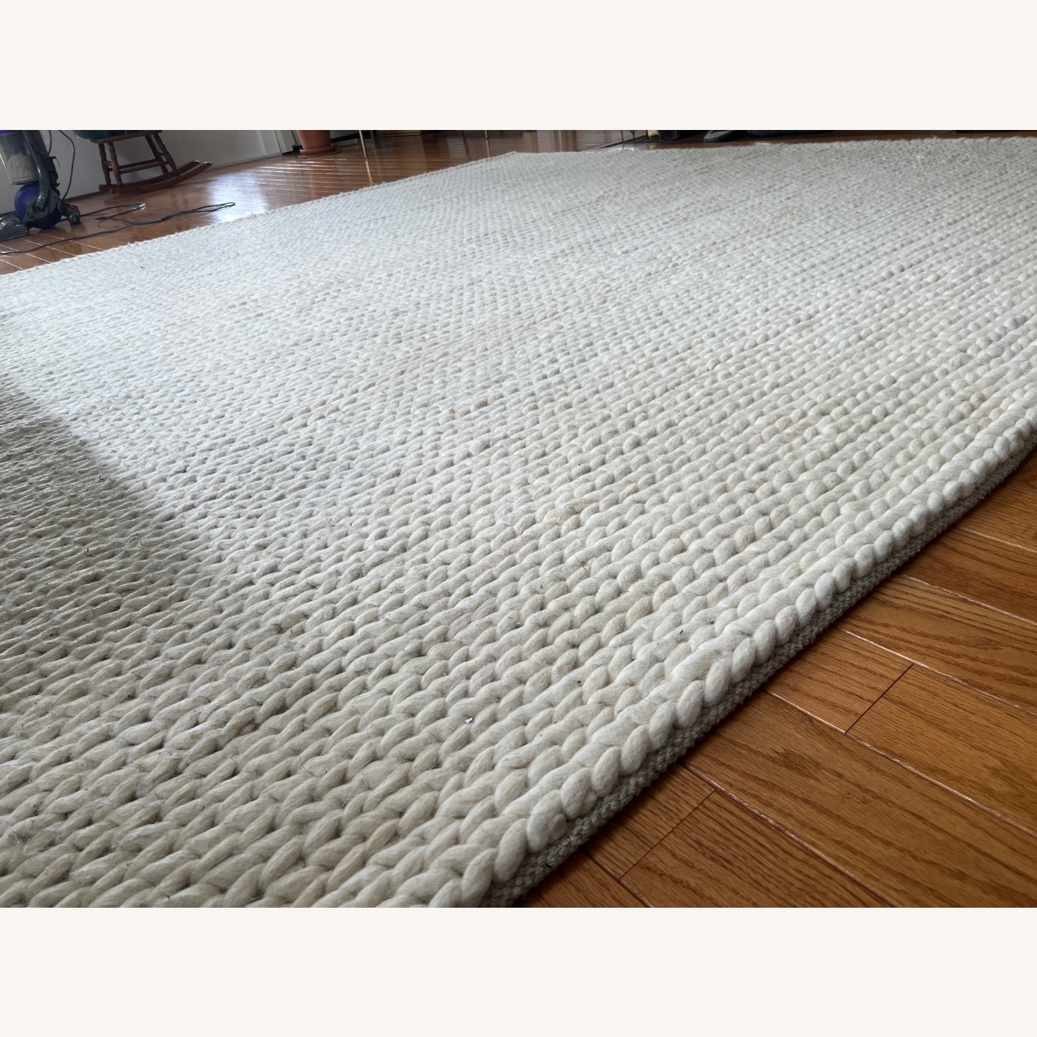Textures Braided Ivory Wool Area Rug 8' x 8' - image-3