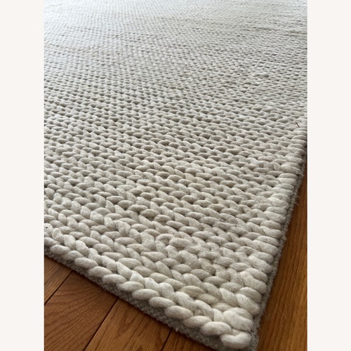 Used Textures Braided Ivory Wool Area Rug 8' x 8' for sale on AptDeco
