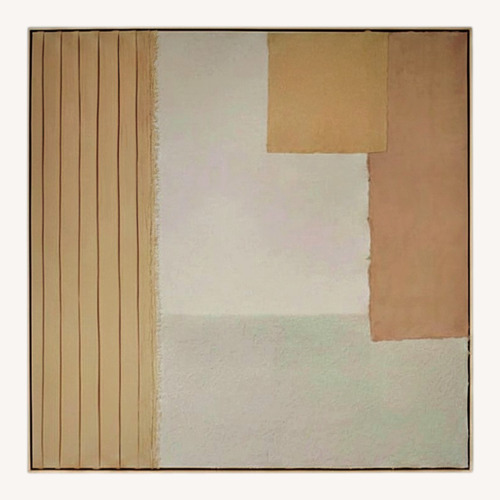 Used Lulu & Georgia Patchwork Blush Wall Art for sale on AptDeco