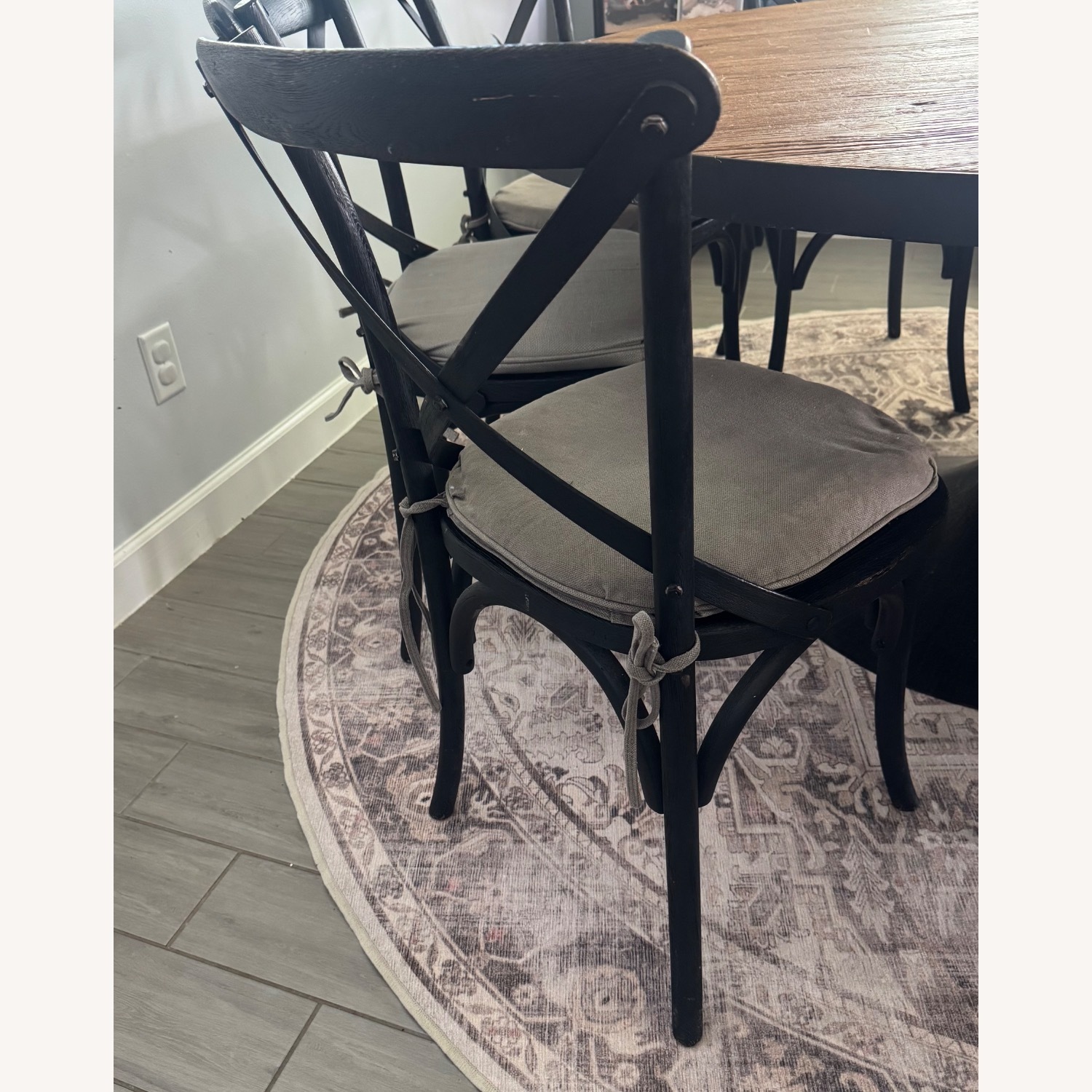 Restoration Hardware Madeleine Black Dining Chairs (8) - image-2
