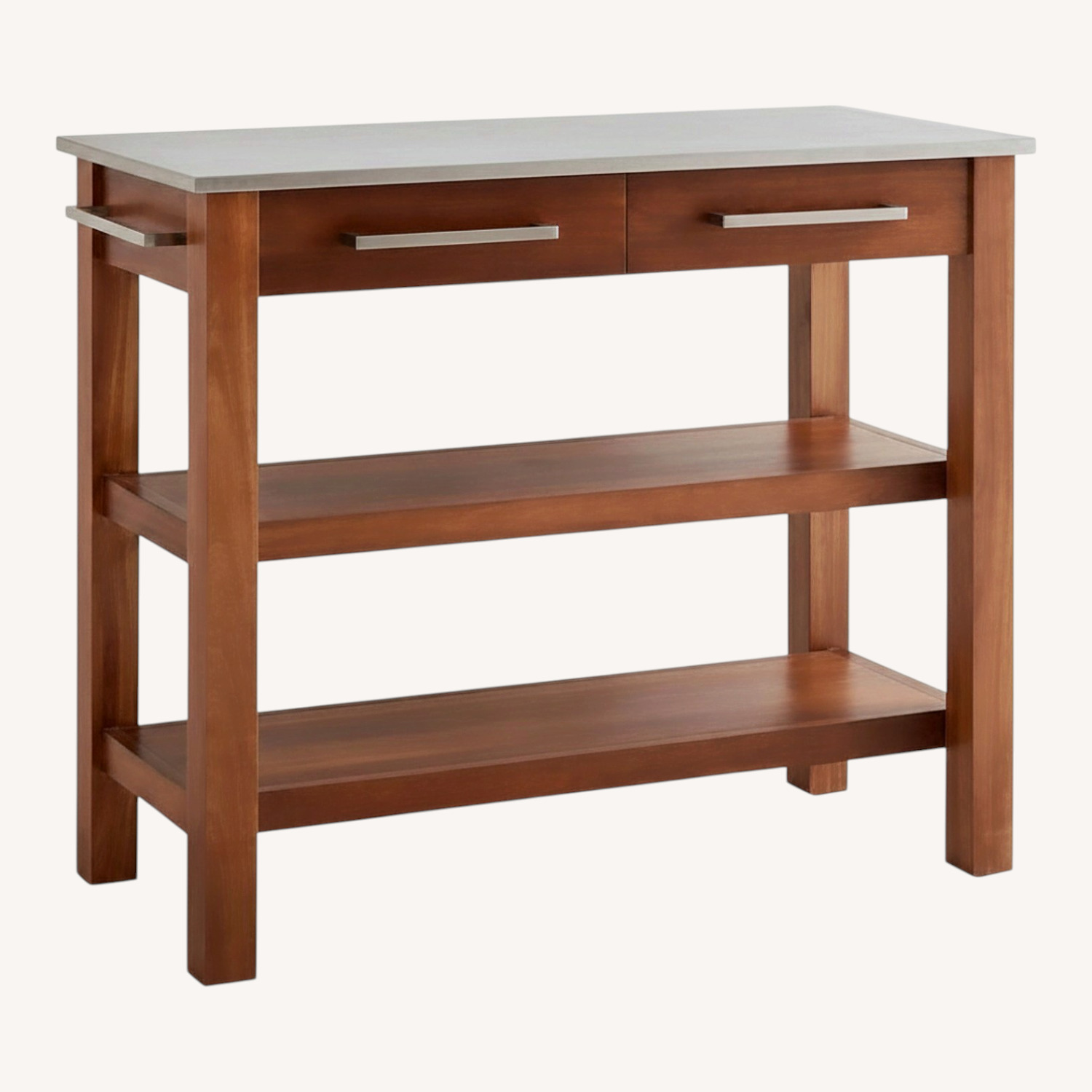 West Elm Rustic Kitchen Prep Counter, Acacia - image-0